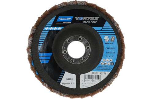 Norton Vortex Rapid Prep Lamellenschijf 125mm S2203 | Industore